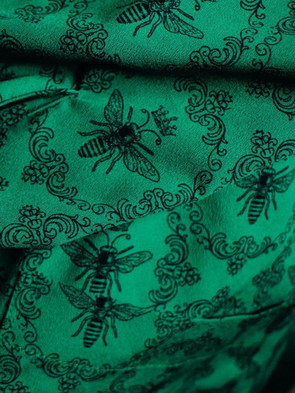 Merona XXL Green Bee Print Long Sleeve Top - Picture 3 of 4